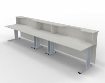 Empfangstheke Solid 400 x 80 cm Weiss