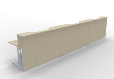 Empfangstheke Solid 480 cm gerade Ahorn
