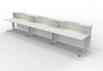 Empfangstheke Solid 480 cm gerade Weiss