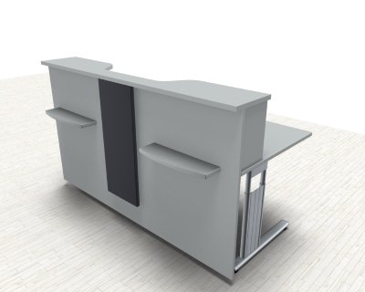 Empfangstheke Solid mit Monitorausschnitt