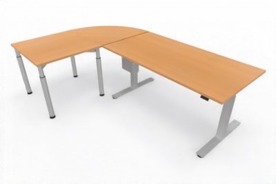 Ergonomischer Winkelschreibtisch VXM4 243 x 160 cm Buche