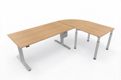 Ergonomischer Winkelschreibtisch VXM4 243 x 160 cm Eiche