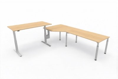 Ergonomischer Winkelschreibtisch VXY11 283x280cm Ahorn