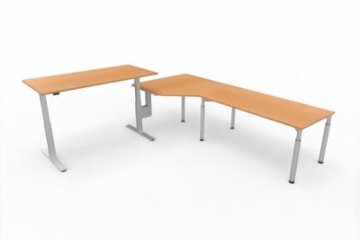 Ergonomischer Winkelschreibtisch VXY11 283x280cm Buche