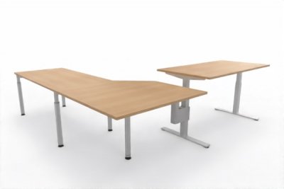Ergonomischer Winkelschreibtisch VXY11 283x280cm Eiche
