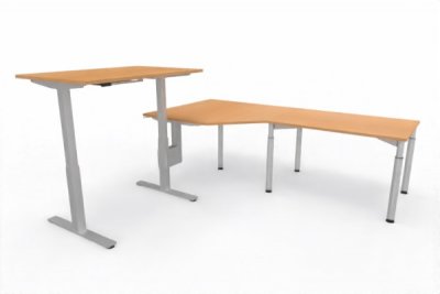 Ergonomischer Winkelschreibtisch VXY10 243x240 cm Buche