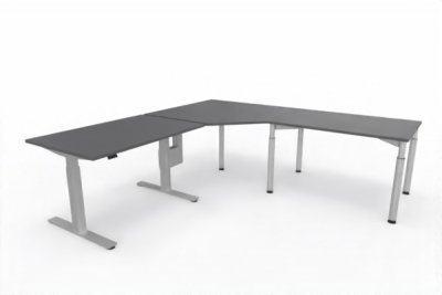 Ergonomischer Winkelschreibtisch VXY10 243x240 cm Grafit