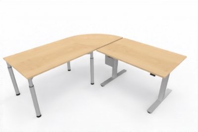 Ergonomischer Winkelschreibtisch VXY3 203 x 200 cm Ahorn