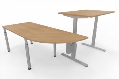 Ergonomischer Winkelschreibtisch VXY3 203 x 200 cm Eiche