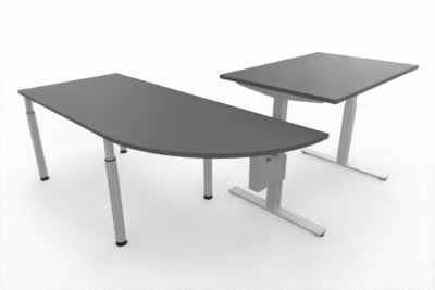 Ergonomischer Winkelschreibtisch VXY3 203 x 200 cm Grafit