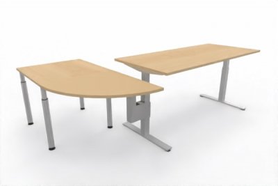 Ergonomischer Winkelschreibtisch VXY5 263 x 160 cm Ahorn