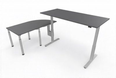 Ergonomischer Winkelschreibtisch VXY5 263 x 160 cm Grafit