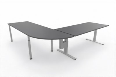 Ergonomischer Schreibtisch VXY6 263 x 260 cm Grafit