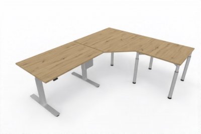 Ergonomischer Winkelschreibtisch VXY7 243 x 200 cm Asteiche