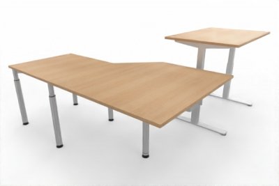 Ergonomischer Winkelschreibtisch VXY7 243 x 200 cm Eiche
