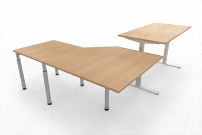 Ergonomischer Winkelschreibtisch VXY8 283 x 200 cm Eiche