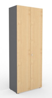 Garderobenschrank Master 6 Ordnerhöhen Grafit/Ahorn
