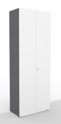 Garderobenschrank Master 6 Ordnerhöhen Grafit/Weiß