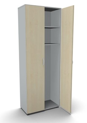 Garderobenschrank Mega 6 OH Lichtgrau Ahorn