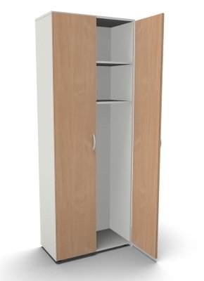 Garderobenschrank Mega 6 OH Weiss Buche