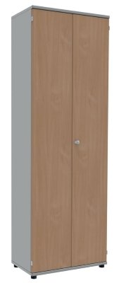 Garderobenschrank TEN 6 OH Lichtgrau/Buche