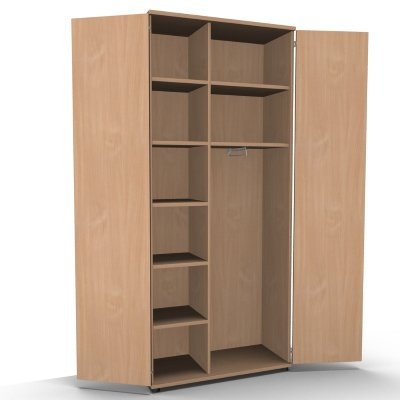 Garderobenschrank TEN 6 OH 100 cm breit Buche