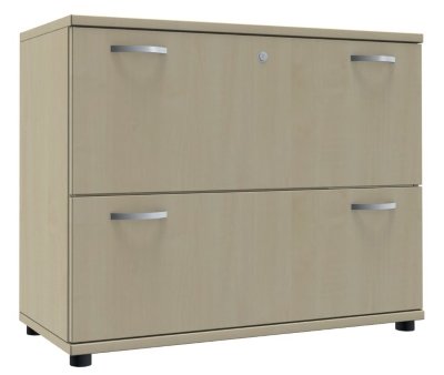 Registerschrank TEN 2 Ordnerhöhen, 100 cm breit Ahorn