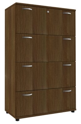 Registraturschrank TEN 4 Ordnerhöhen, 100 cm breit Nussbaum