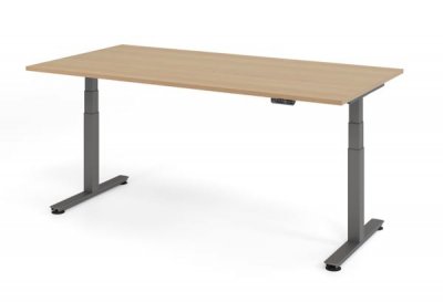 Schreibtisch DSM 200x100 cm elektrisch höhenverstellbar Eiche-Grafit