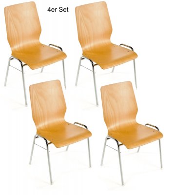 Holzschalenstuhl H1 Buchenholz Natur lackiert