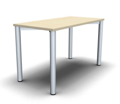 Homeoffice-Schreibtisch Mega Vierfuß 120 cm Ahorn