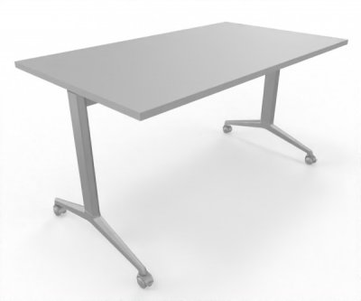 Klapptisch mit Rollcen für Schulungen 140 x 80 cm