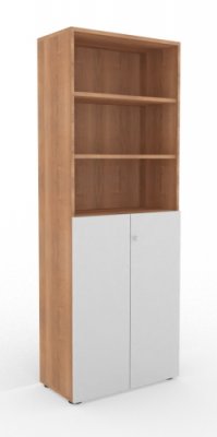 Kombischrank 2 Master 6 OH Türen 3 OH  Nussbaum/Silber
