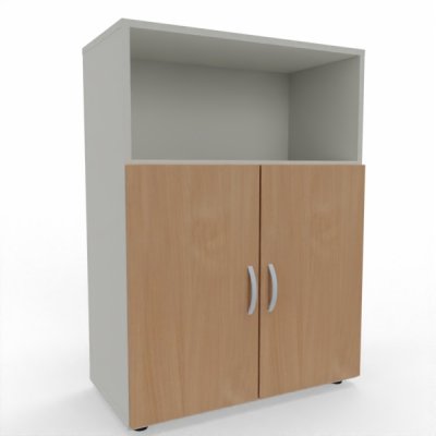 Kombischrank Mega 80x42x110,4 cm Weiß-Buche