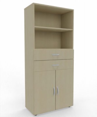 Kombischrank Mega 80x42x180,8 cm mit Schubladen und Türen Ahorn