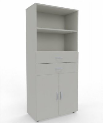 Kombischrank Mega 80x42x180,8 cm mit Schubladen und Türen Weiß