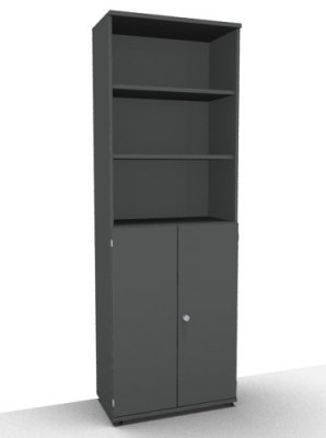 Kombischrank TEN 6 Ordnerhöhen Onyxgrau