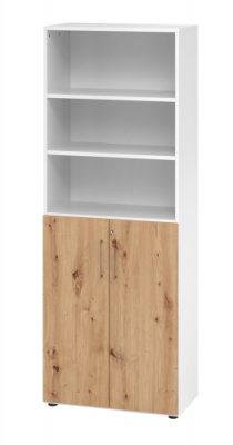 Kombischrank VH9 6 OH 80 cm Weiss-Asteiche