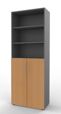 Kombischrank VH9 6 OH 80 cm Grafit-Buche