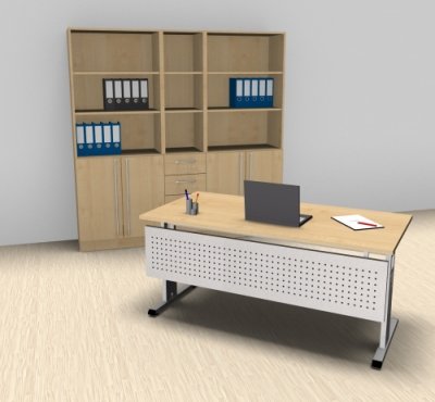 Komplettbüro O4 Ahorn