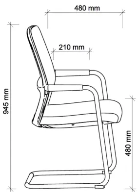 2er Set Konferenzstühle Basic Freischwinger Netzrücken Maße