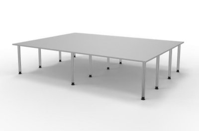 Konferenztisch 320 x 240 cm  für 14-16 Personen Lichtgrau