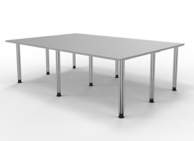 Konferenztisch 240 x 160 cm rechteckig Lichtgrau