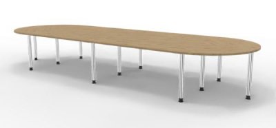 Konferenztisch 480x160 cm gerundet für 14 bis 16 Personen Asteiche