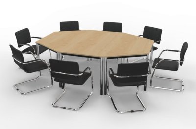 Konferenztisch DC2 Ahorn mit 8 Stühle