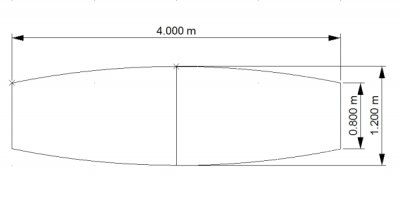 Meetingtisch 400 cm Fassform Zeichnung
