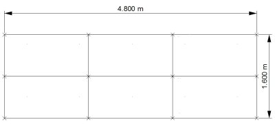 Konferenztisch 4,80 x 1,60 m Stellfäche