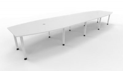 Konferenztisch Multi 520x130 cm Weiß-Weiß