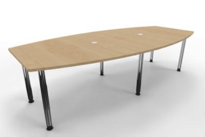 Konferenztisch Multi 280x130cm Ahorn-Chrom