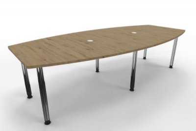 Konferenztisch Multi 280x130cm Asteiche-Chrom